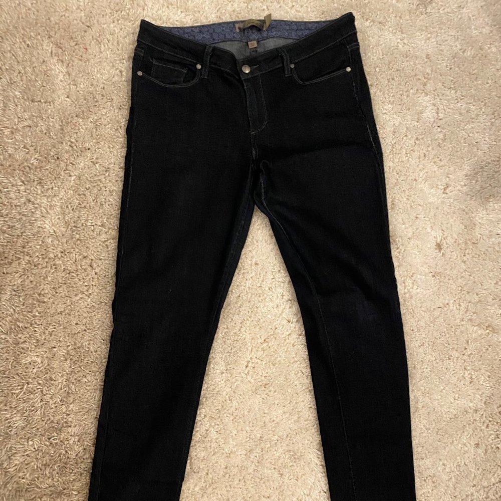 Paige skyline skinny jeans, size 32, dark blue